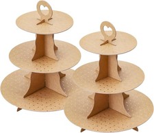 3-Tier Round Cupcake Stand Cardboard Cupcake Tower Dessert Cup Cake Stand Tower