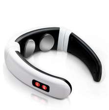 Electric Cervical Pulse Neck Massager with 2 Body Pads   8 Modes, 16 Levels