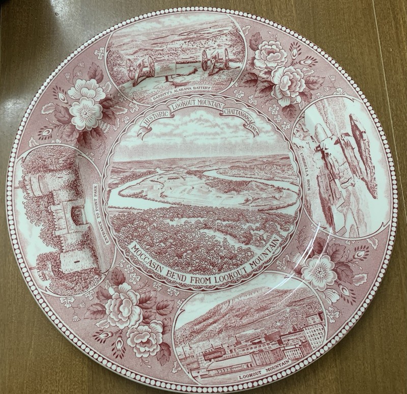 LOOKOUT MOUNTAIN Chattanooga TN Souvenir PLATE Mulberry Jonroth Staffordshire