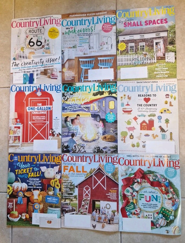 Country Living Magazine Lot of 9 Issues January 2018 Through December 2018
