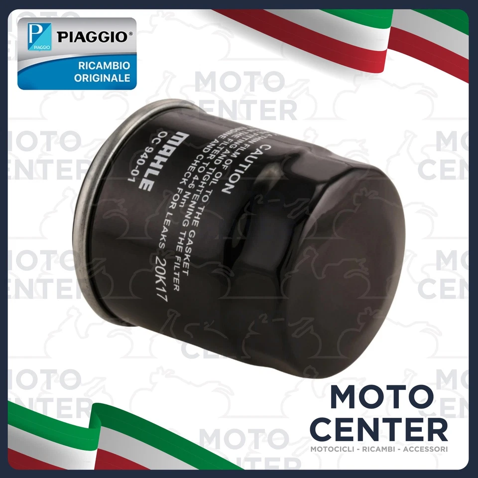 FILTRO OLIO ORIGINALE PER SCOOTER PIAGGIO APRILIA GILERA DERBI ITALJET MALAGUTI - Imagen 2 de 4