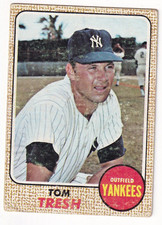 1968 TOPPS BASEBALL #69 Tom Tresh New York Yankees Poor PR Surface Wear