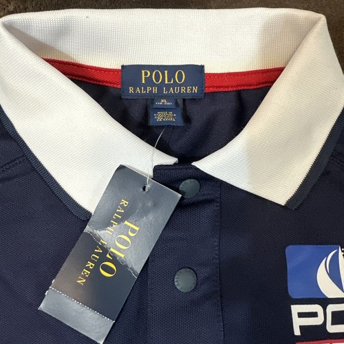 Polo Ralph Lauren Youth Boys XL 18-20 Offshore 65 Sailing Team USA Shirt Blue - Picture 2 of 15