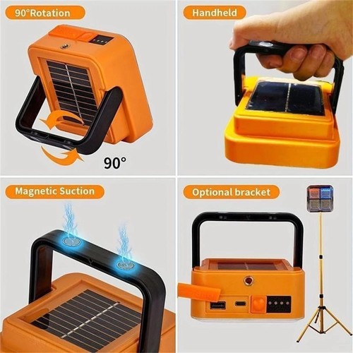 Mini Solar Rechargeable Multifunctional Searchlight, Outdoor Portable LED Lamp - Picture 5 of 13