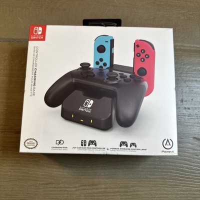 PowerA Game Controller Charging Base for Nintendo Switch Charge Black- Brand New