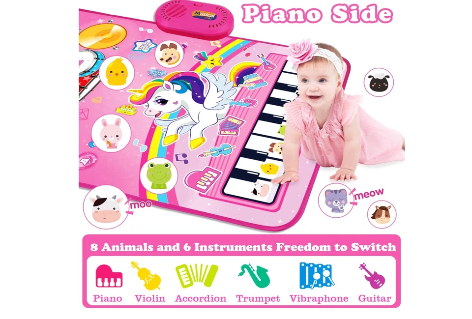 Paquete de juguetes para niños pequeños, alfombra de juego educativo/musical de 1-2 años y regalos bebé niña Foto 3 de 4