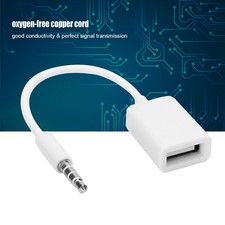 3.5mm Male Plug Jack To USB Female AUX Audio Cable Converter Adapter Cord