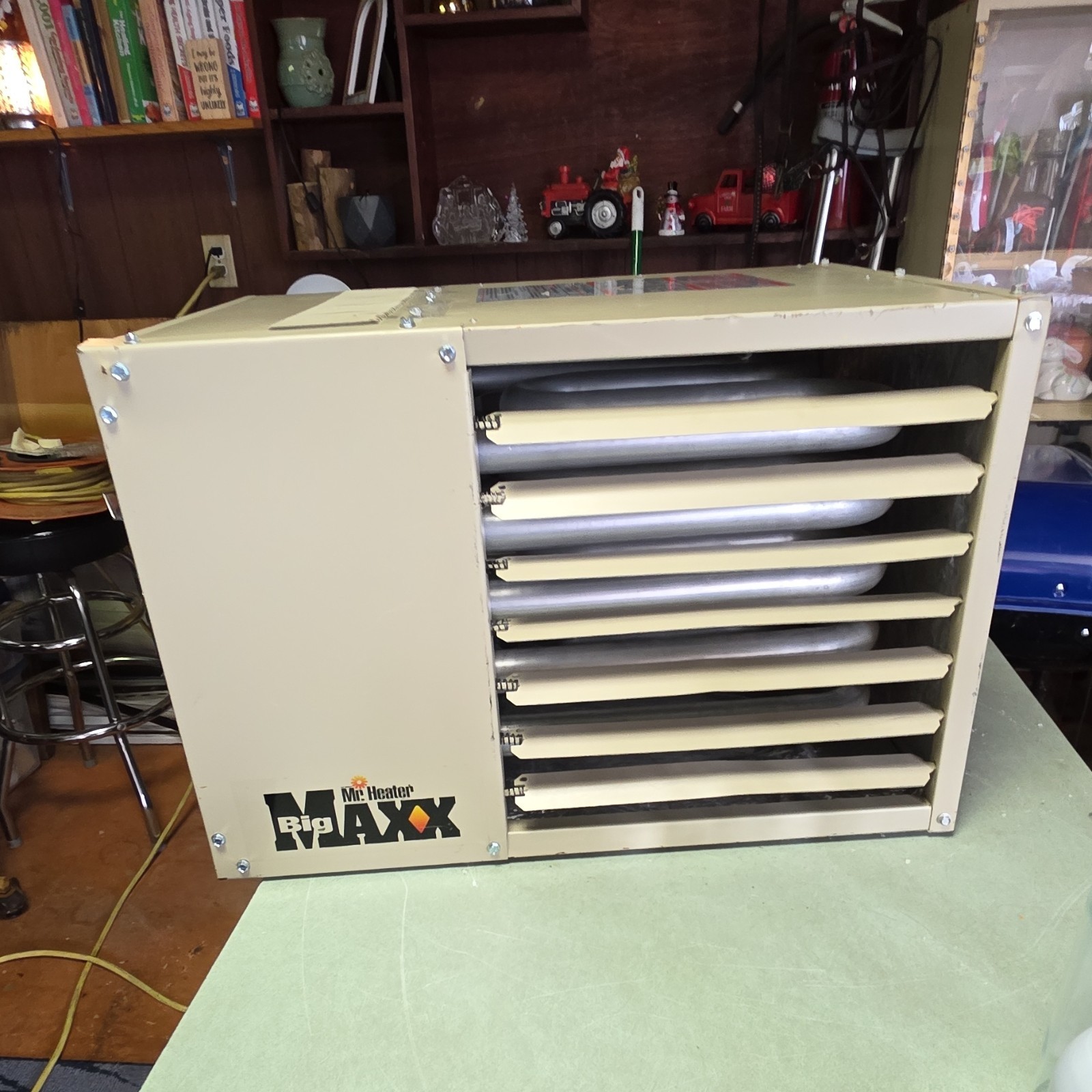 Big Maxx Corded Electric Ceiling Unit Heater Forced Air Steel Beige