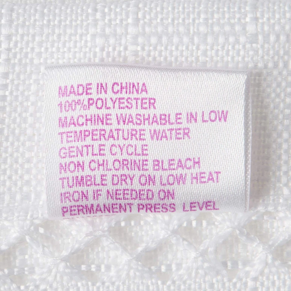 Hem Stitch Embroidered Vintage Design Tablecloth White 68" by 140" Oblong/Rec... - Image 4 of 4