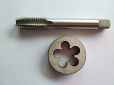 1pc HSS Machine 5/8-12 UN Plug Tap and 1pc 5/8-12 UN Die Threading Tool