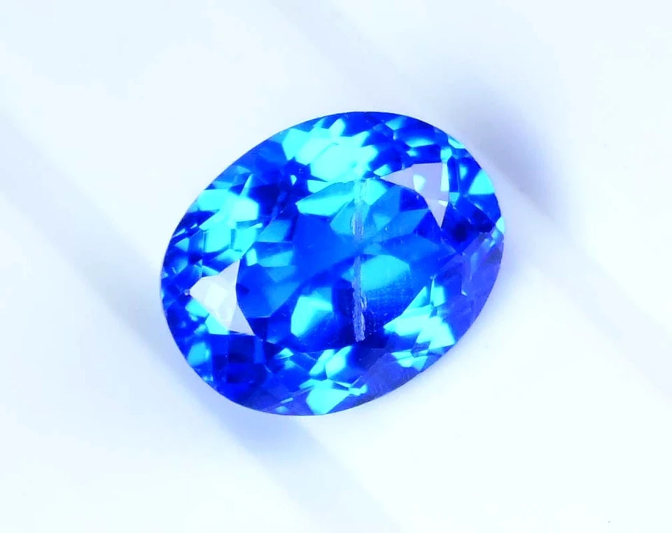 6.35 Ct Natural Tanzania Lustrous Blue Tanzanite Oval Cut Loose Gemstone 28R