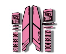 Adesivo Rock Shox SEKTOR 2015 forcella decalcomania mountain bike ciclismo rosa chiaro