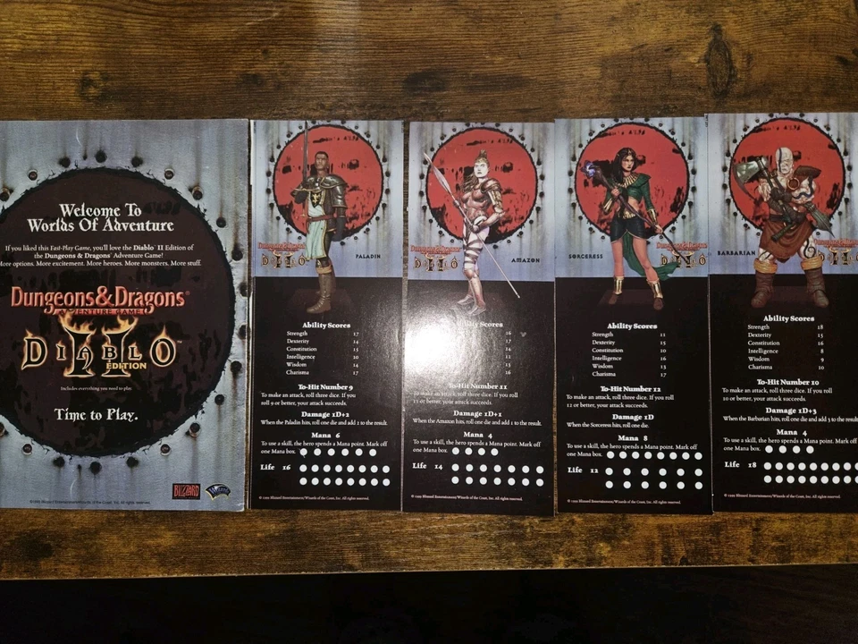 Dungeons & Dragons Juego de Aventura Edición Diablo 2 Juego Rápido Folleto CD ROM Foto 3 de 4