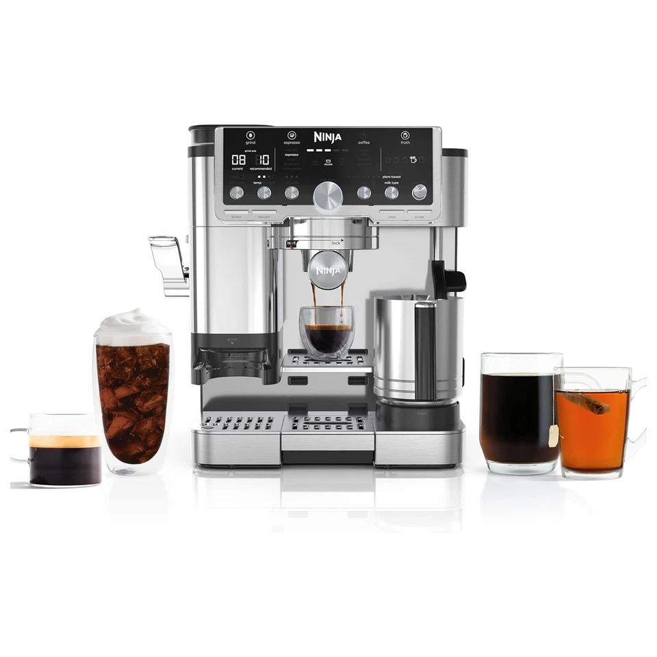 Ninja Luxe Cafe Pro Series 4-in-1 Coffee Machine, Silver (Certified Refurbished)