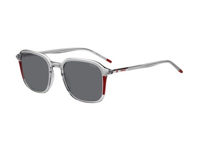 Hugo Boss HG 1347/S KB7 52 Herren Rechteck Sonnenbrille Grau Rot / Grau  140 mm