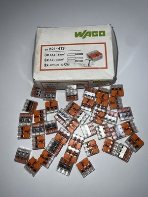 WAGO Klemmen 221 mit Hebel Verbindungsklemme Hebelklemme Dosenklemme Steckklemme