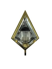 PartyLite Wandkerzenhalter Messing Spiegel Glas Vintage Teelicht