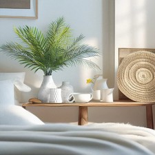 Künstliche Palmblätter 23 Zoll Tropische Grüne Dekorationen