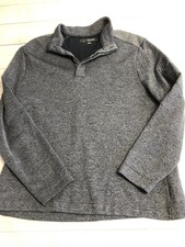 Greg Norman Pullover Mens Large Gray Mock Neck Golf Shark Sleeve Zip Pocket