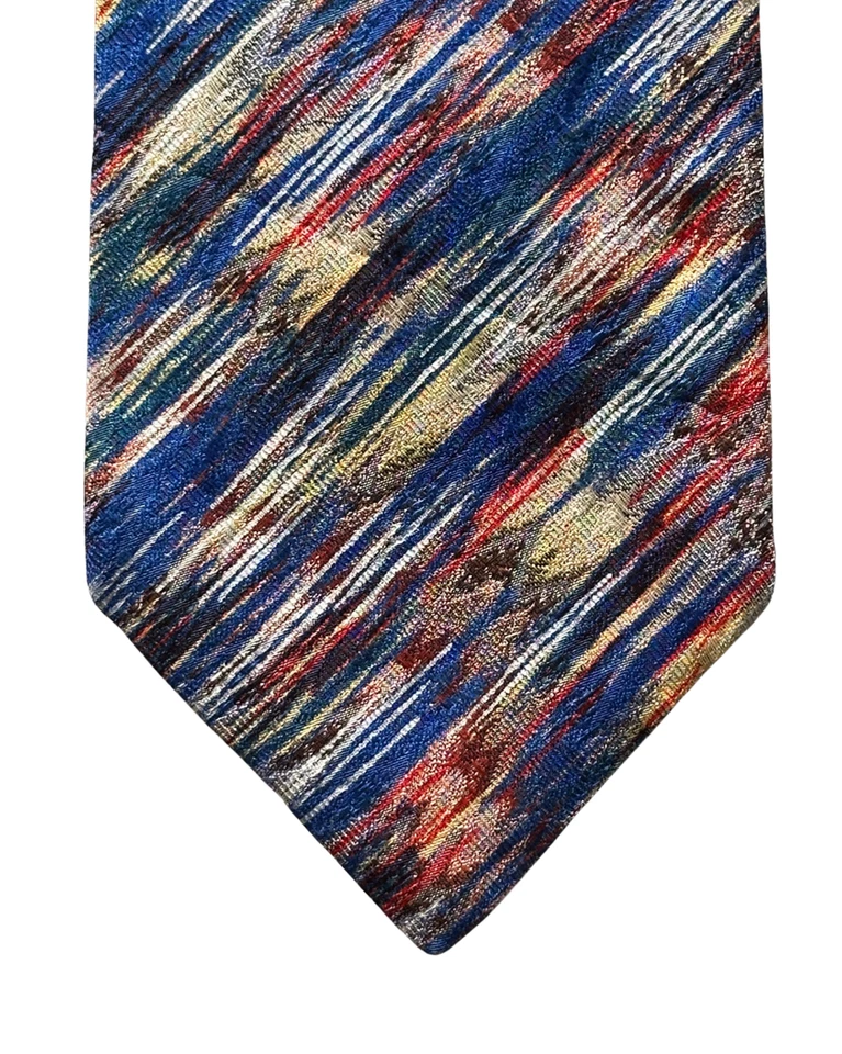 Missoni Tie Silk Necktie Multicolor Painting Striped - Image 4 of 4
