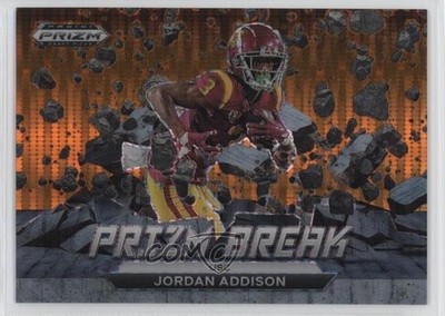 2023 Prizm Draft Picks Break Orange Pulsar 3/49 Jordan Addison Rookie RC 13kh