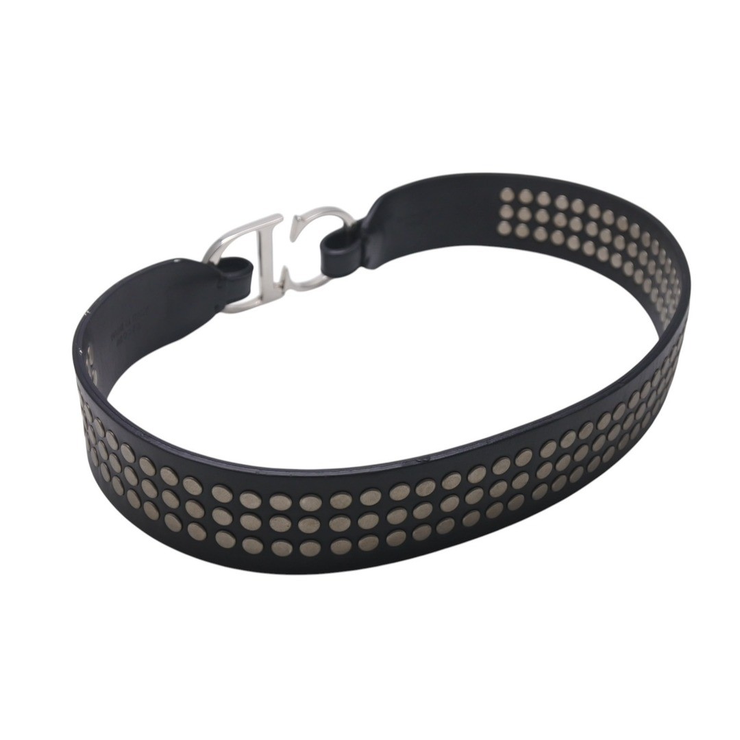 Christian Dior Logo Leather Studded Belt Re0072 Accessories