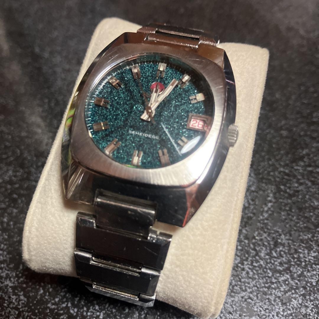 Rado Scheidegg Automatic Green Glitter Dial Date Men's Watch