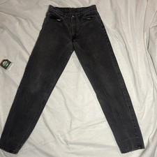 Vintage 90s Levis 550 Black White Tab Jeans Made in USA 554 Relaxed Taper 31x32