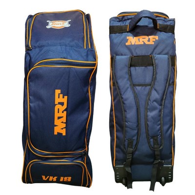 MRF VK 18 Senior Orange Blue Cricket Kit Bag With Wheels