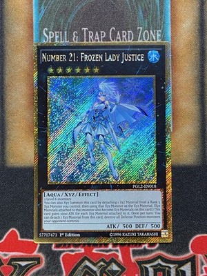 Yugioh Number 21: Frozen Lady Justice PGL2-EN018 Gold Secret Rare 1st Ed NM