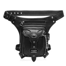 Steampunk Waist Fanny Pack Gothic Leather Shoulder Crossbody Bags Thigh Leg Bag