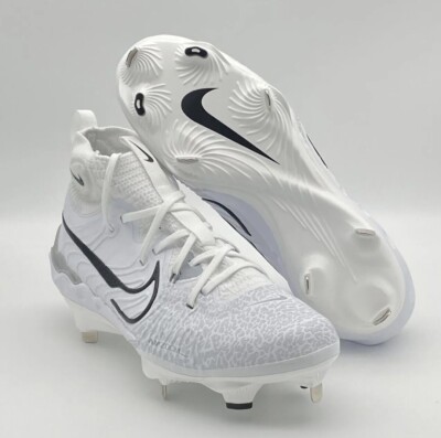 new Nike Alpha Huarache NXT Baseball Cleats White Black 