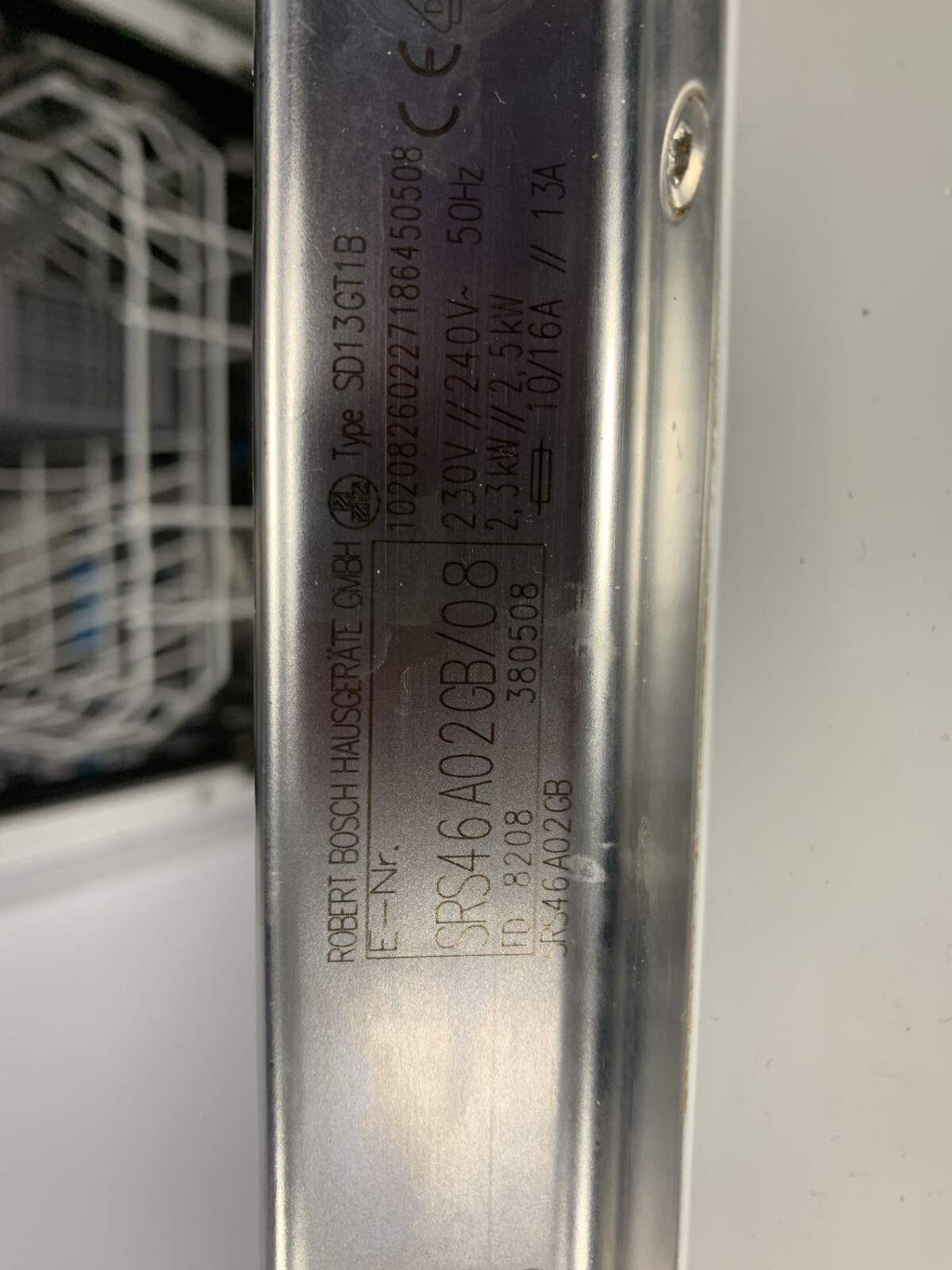 Bosch slimline dishwasher freestanding, white. ( 285827 ) eBay