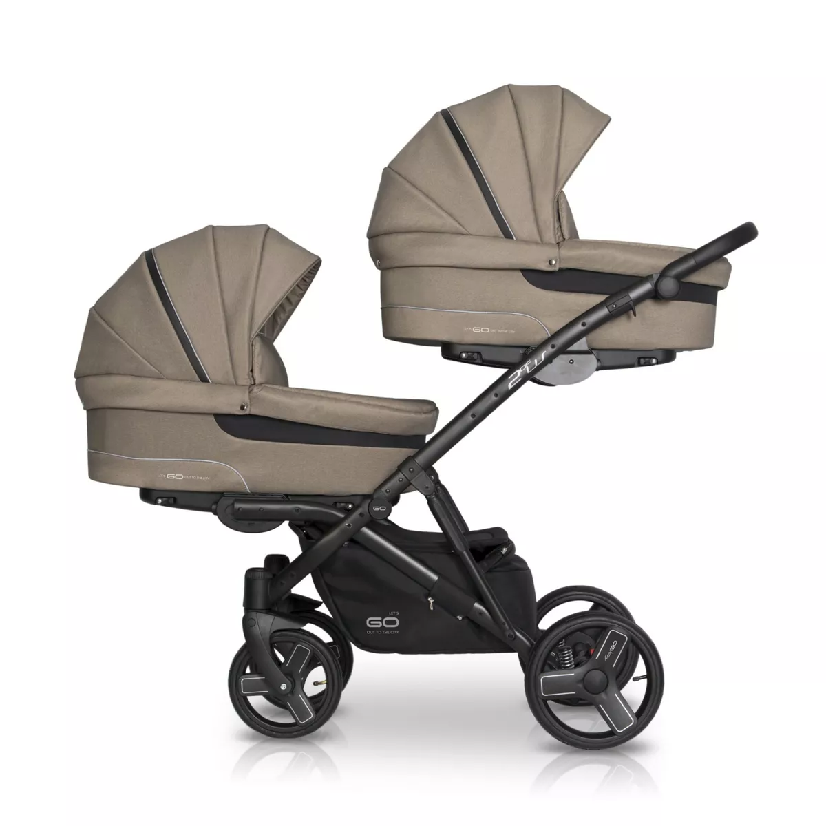 EasyGO 2ofUS Bébé Double Poussette+Poussette +Siège Auto + Isofix