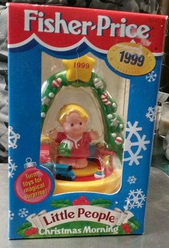 Adornos Fisher Price 1999 Little People Nochebuena Nochebuena Mañana NUEVOS EN - Imagen 2 de 8