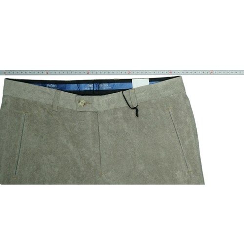 Phönix Herren Stoff Chino Hose Business Samt Relaxed 50 W34 L34 Grau weich NEU - Bild 6 von 7
