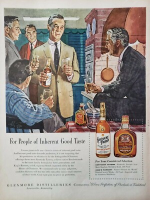 Vintage 1955 Kentucky Tavern Bourbon Print Ad Ephemera Wall Art Decor