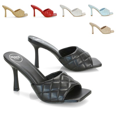 quilted slip on heels