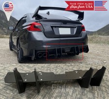 G1 Rear Bumper Winglet Splitter Spoiler Diffuser Fin For 15-21 Subaru Wrx Sti