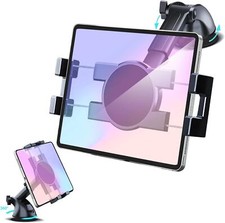Dashboard  Windshield Car Tablet Mount Holder, 360  Rotatable Suction Black