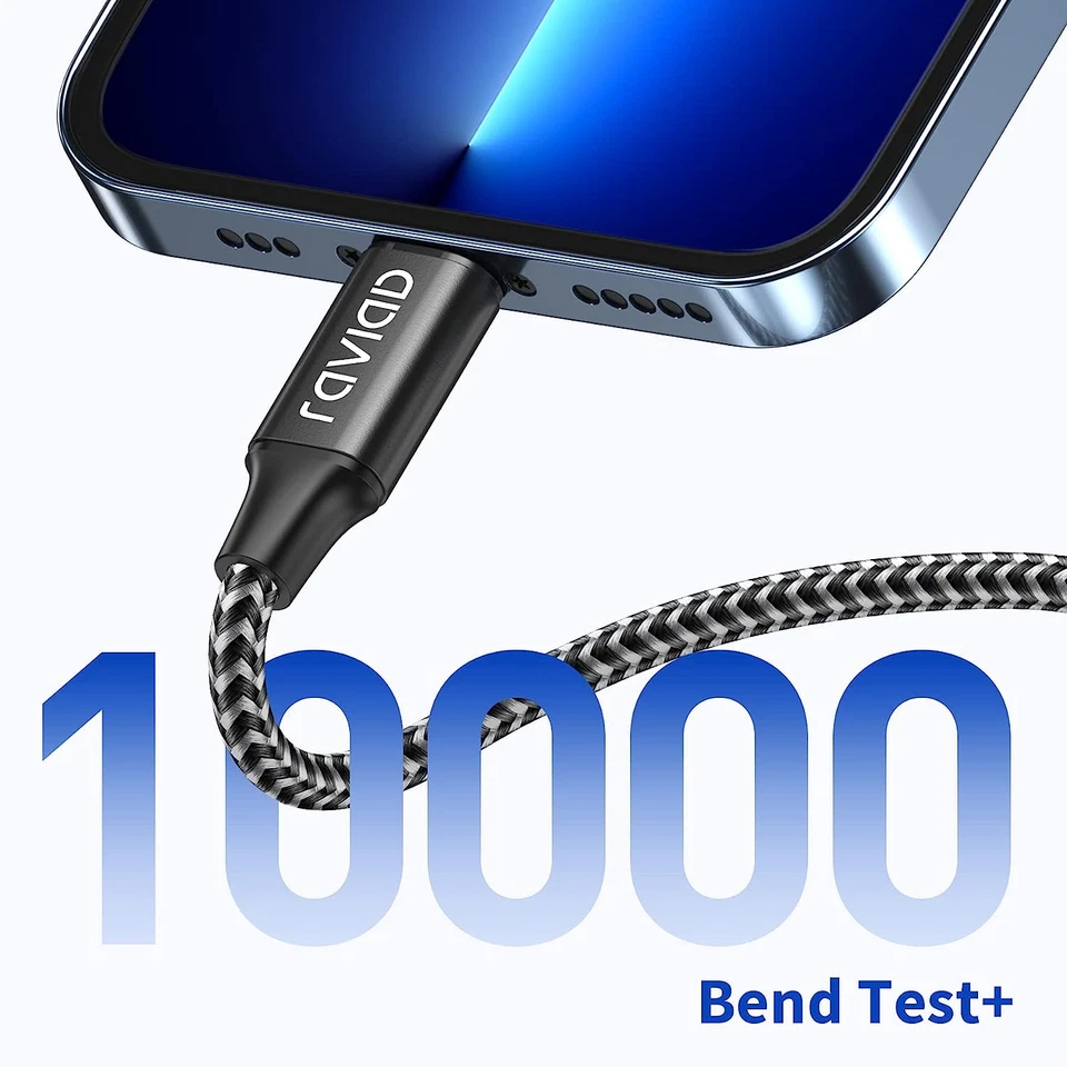 Iphone Cable Short [1FT/30CM, Mfi Certified] Nylon Braided Iphone Charger Cable - Image 4 of 4