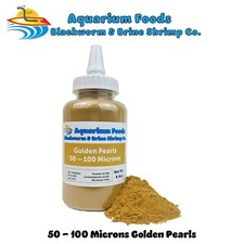 Golden Pearls 50-100 Microns Fry Baby Food for Corals, Reef Tanks, Fry. Bottle