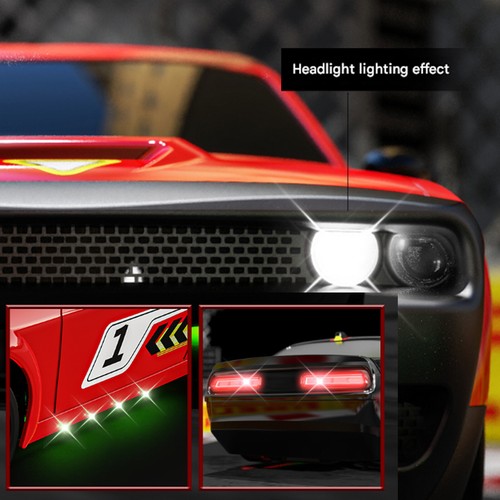 1:20 4WD 2.4G RC Drift Car W/ Led High Speed Remote Control Racing Toy Gift Ne18 - Picture 7 of 19