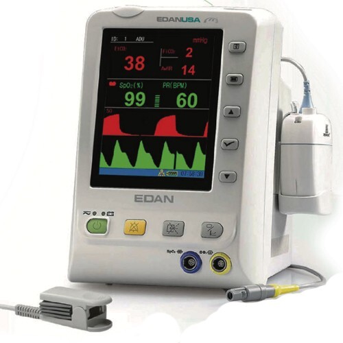 ¡NUEVO! Monitor de capnografía EDAN M3B.S con transmisión lateral respiratoria LoFlo EtCO2+SpO2 - Imagen 1 de 2