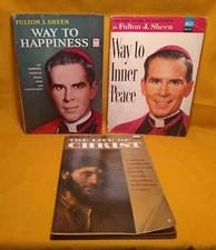 Fulton J Sheen Maco Magazine Corporation 3 paperback book lot Catholic vintage