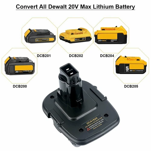 DCA1820 Converter For DeWalt 18V/20V MAX Slide XRP Battery Adapter DC9096 DCB200 - Picture 4 of 12