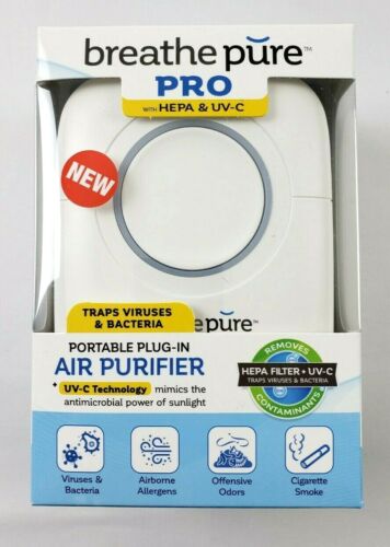 Breathe Pure Pro Portable Air Purifier w/ UV-C & HEPA Filter - As Seen on TV - Picture 1 of 4