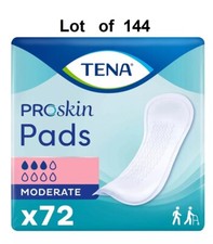 144 Pcs TENA ProSkin Incontinent Pad Bladder Control Pad 11" L Moderate 41309