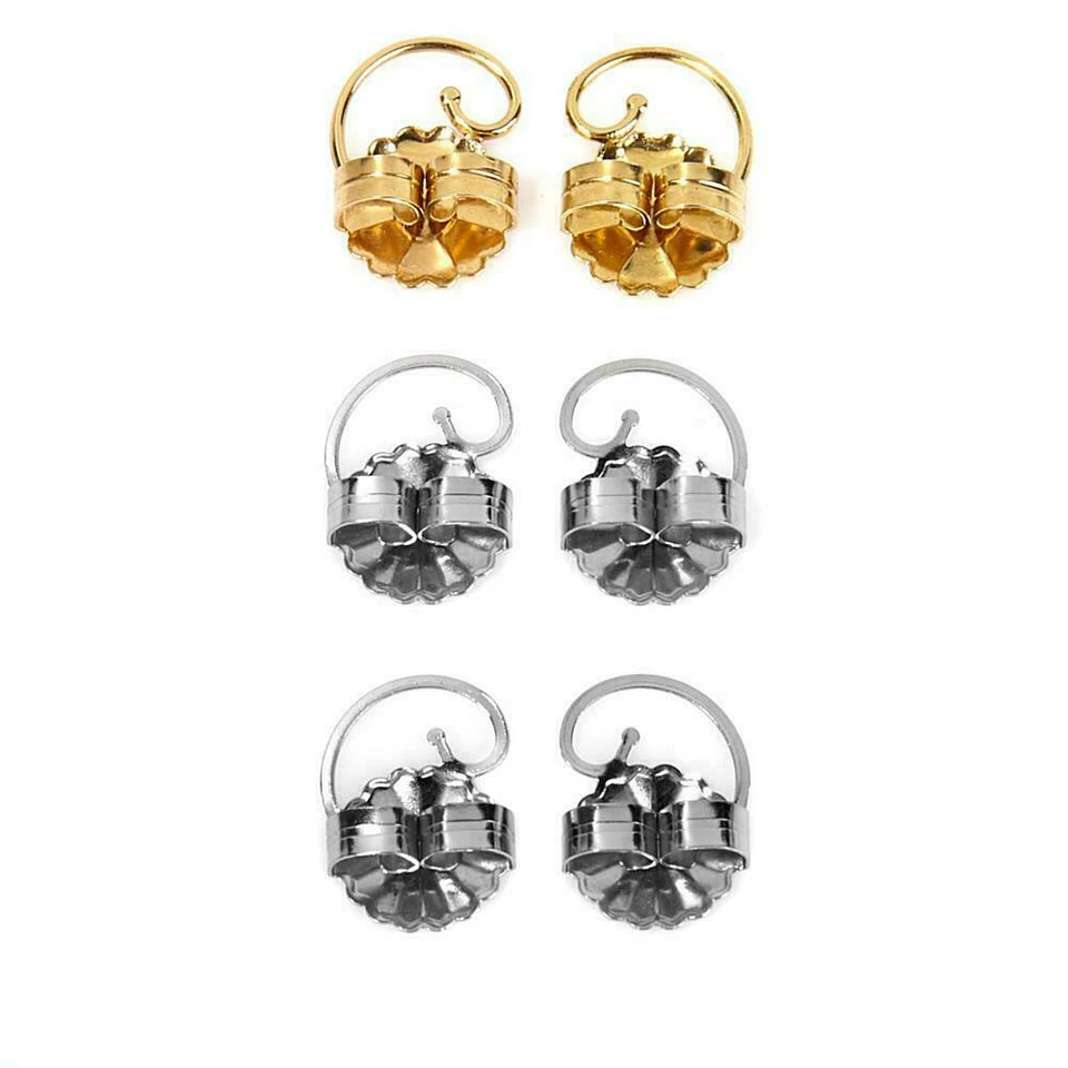 Levears 1 Par Plata Esterlina 2 Pares Acero Inoxidable Pendientes Elevadores Dama Foto 3 de 3