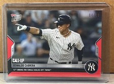 2022 TOPPS NOW #855 OSWALDO CABRERA YANKEES Call-Up walk-off Red Parallel 4/10